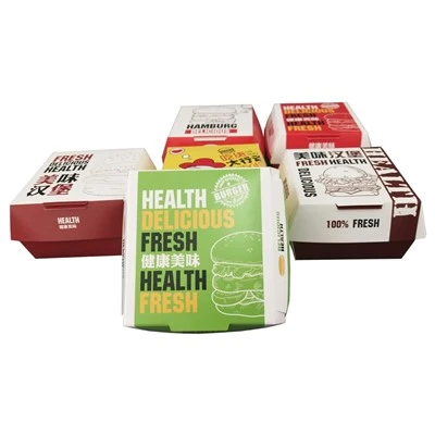 Take Out Clamshell Hamburg Paper Box